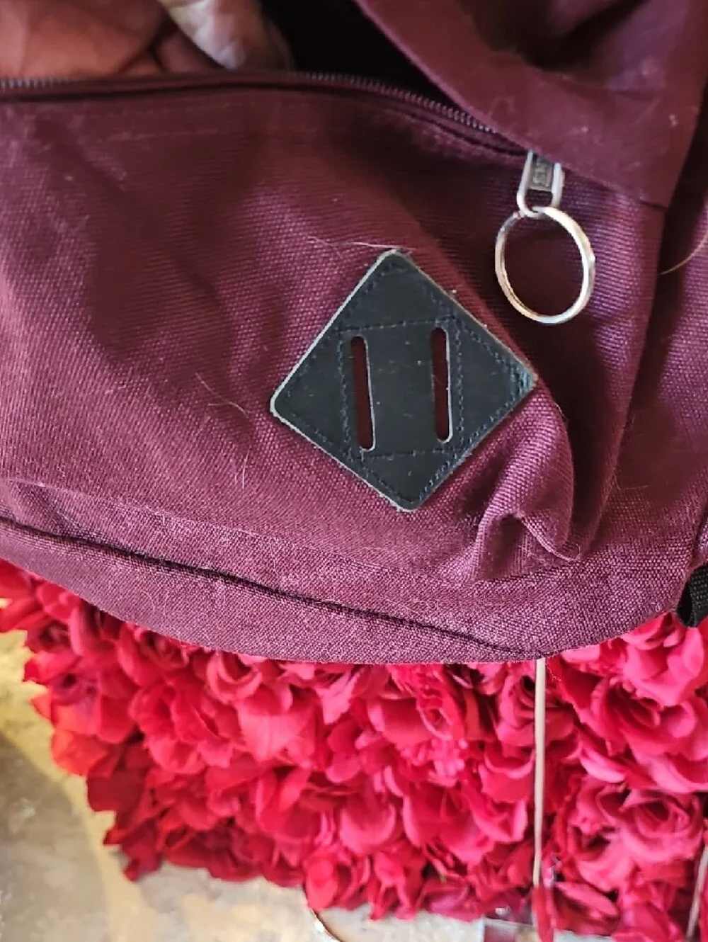 Vans Burgundy Everyday Backpack with Front Zip Pocket
